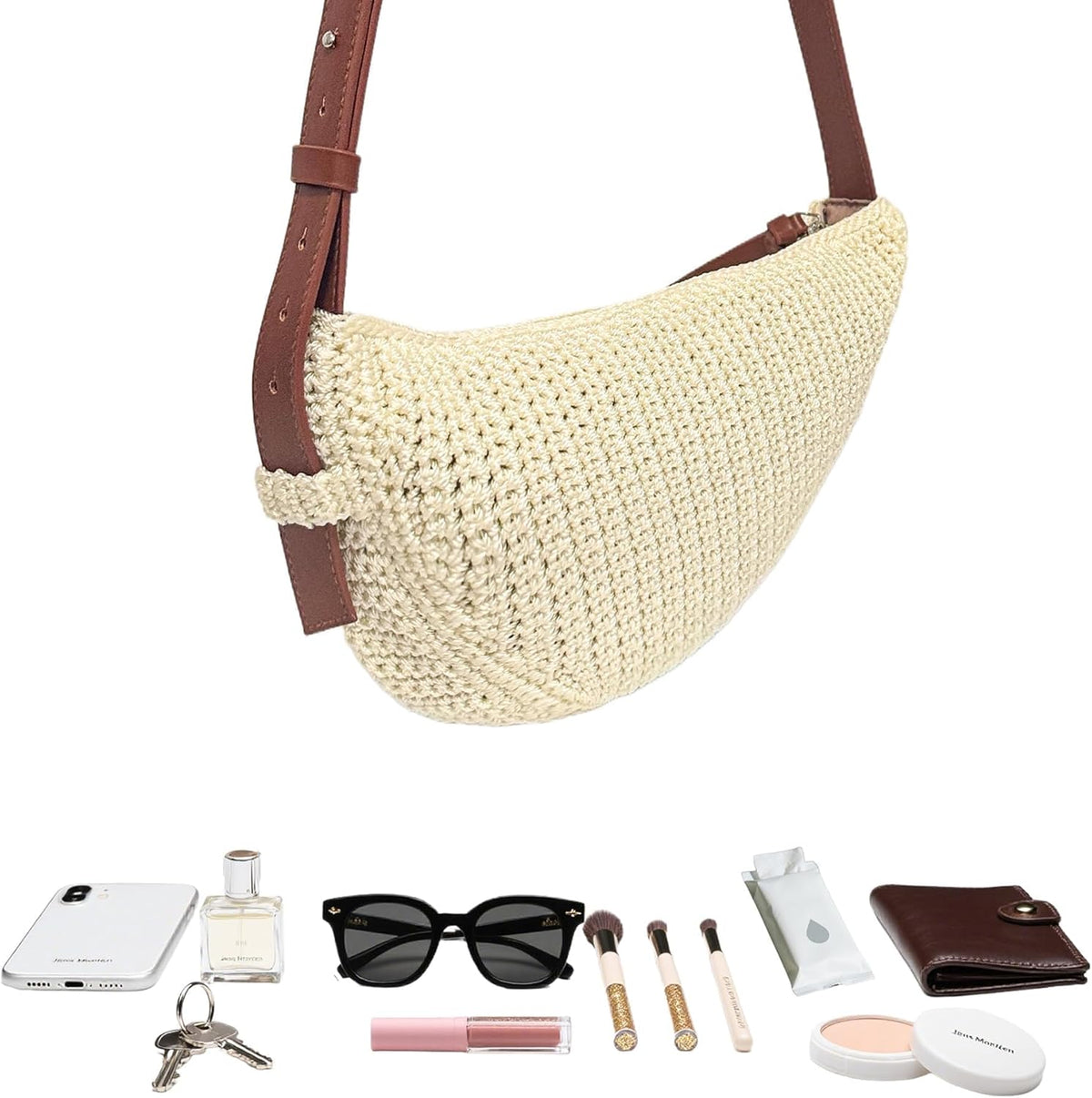 Eiyye Crossbody Bag showing its practical storage capacity for daily essentials