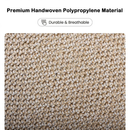 Beige Crochet Hobo Bag with a handmade woven pattern highlighting its textured and stylish design