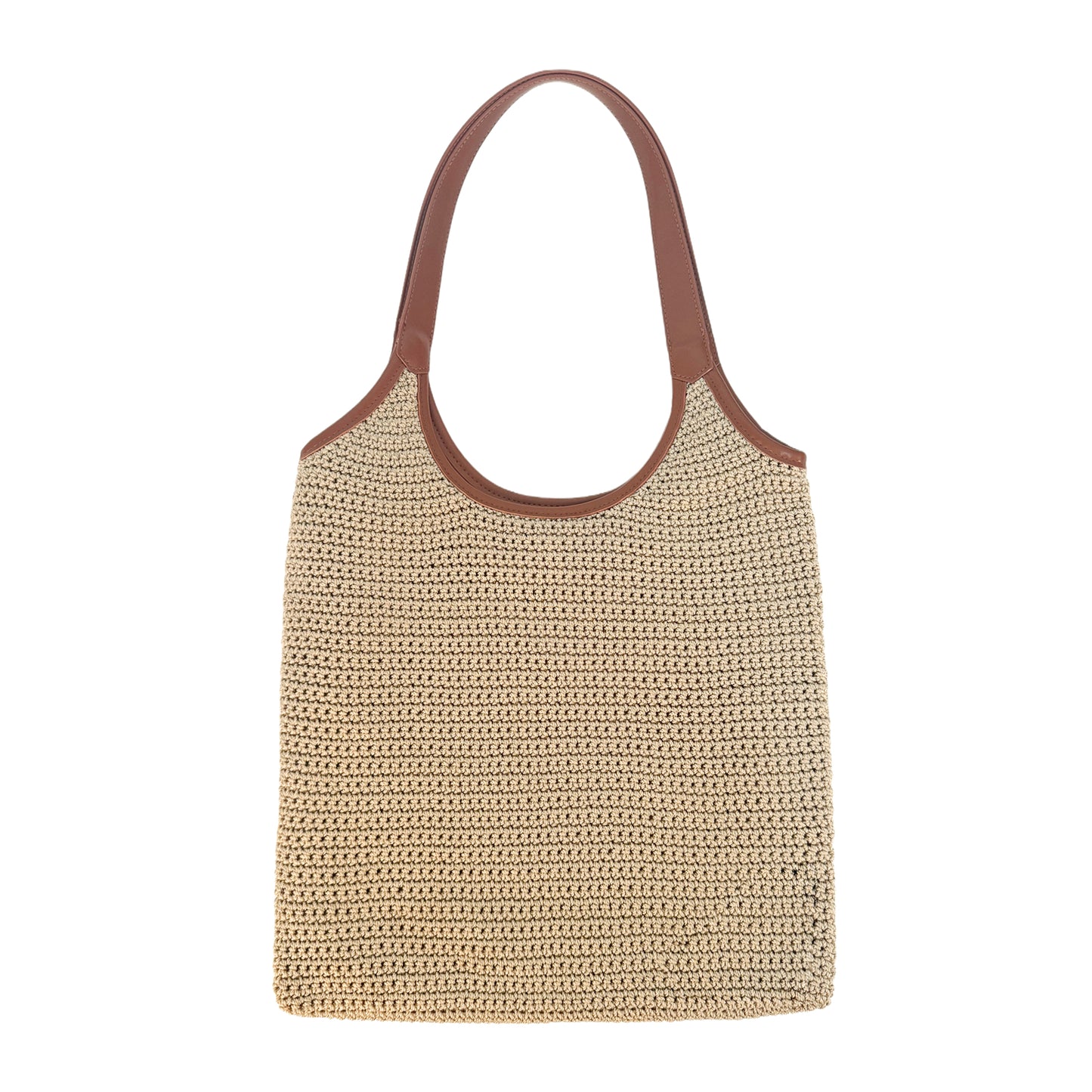 Eiyye Crochet Tote Bag for Women Showing Back View with Boho Woven Design and Lightweight Knit Structure