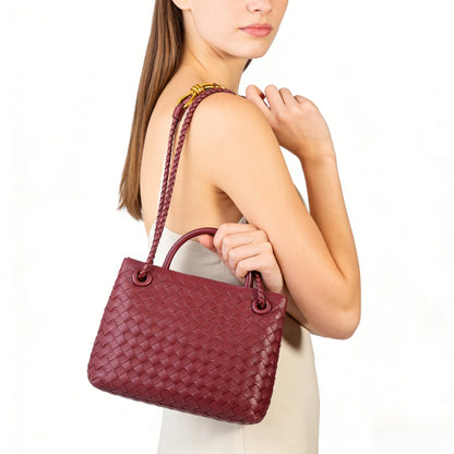 Eiyye Woven Tote Bag for Women – PU Leather Shoulder Crossbody Purse