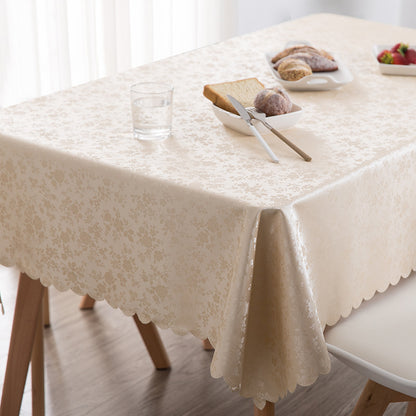 Eiyye PVC Waterproof & Heat-Resistant Tablecloth – Modern Rectangular Table Cover