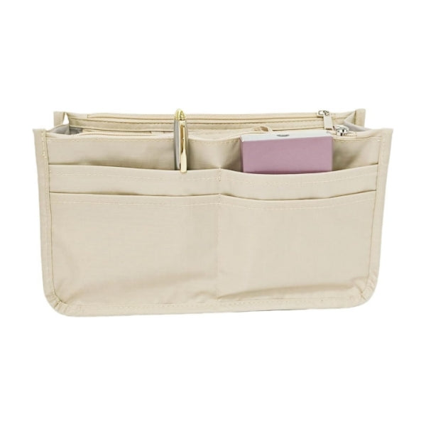 Eiyye 13-Pocket Purse Organizer Tote Bag Insert with Zipper Large Capacity Bag Organizer for Handbags Nylon Tote Insert for Women